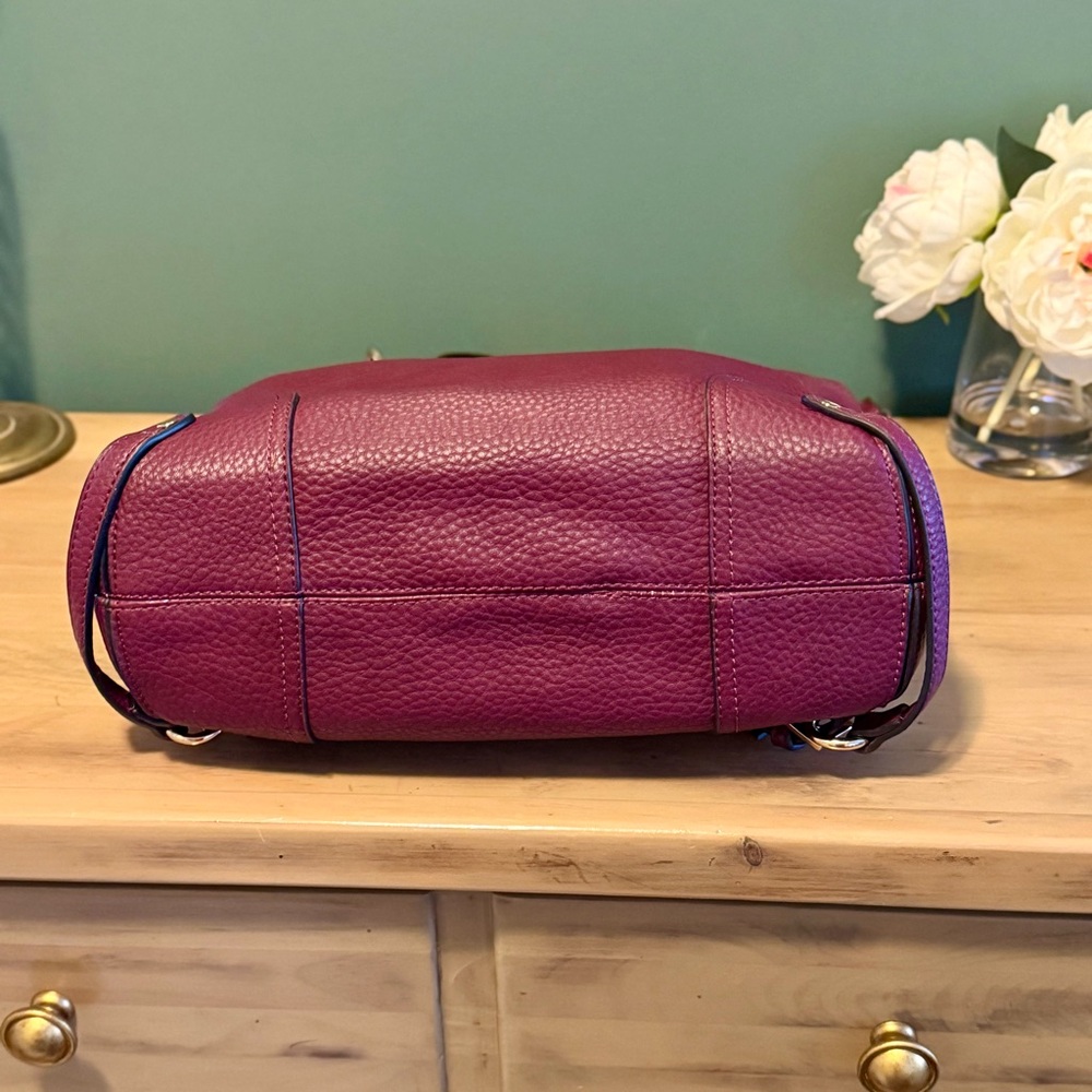 Urban Expressions Burgundy Plum Vegan Leather Satchel Crossbody NWOT - Picture 5 of 12